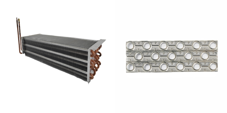 heat exchanger with aluminum fins